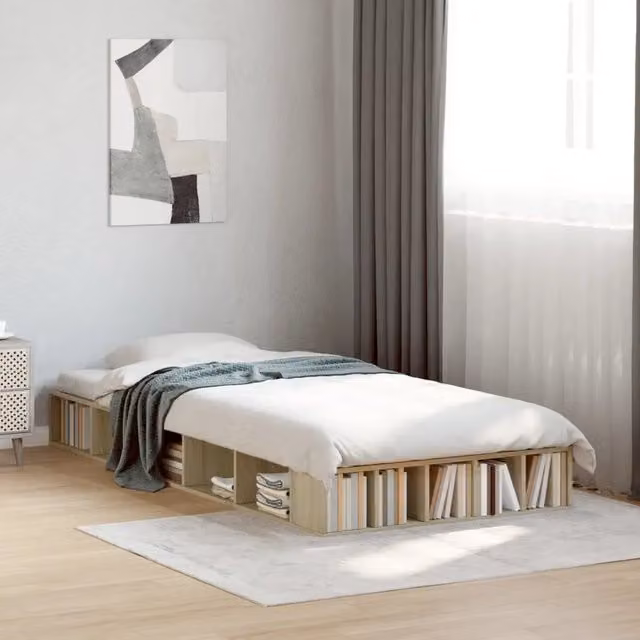 Giroletto-Struttura Letto Rovere Sonoma 90x200 cm in Legno Multistrato 290047