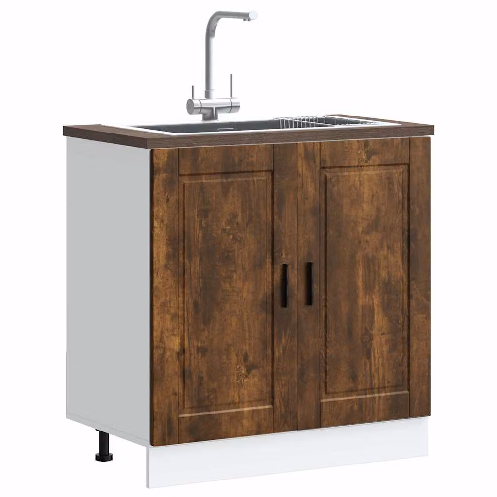 Base lavello mobile vidaXL Porto Rovere Fumo, L 80 cm x P 46 cm x H 81,5 cm