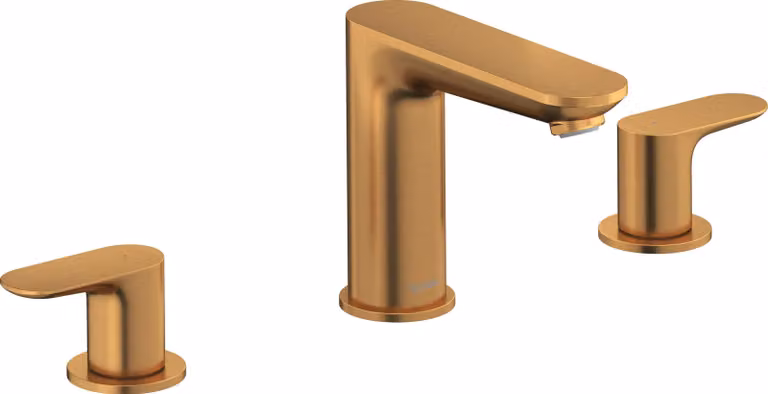 Wave Duravit, robinetterie de lavabo à 3 trous, saillie 129 mm, avec garniture découlement, WA1060005004, WA1060005004