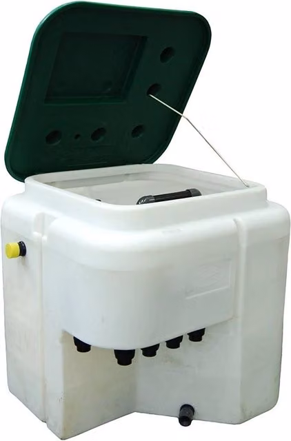 Locale tecnico interrato Aqua EASY 1 TOP vuoto con coperchio per pompe e filtri in acciaio inox, colore bianco, portata 14 m³/h