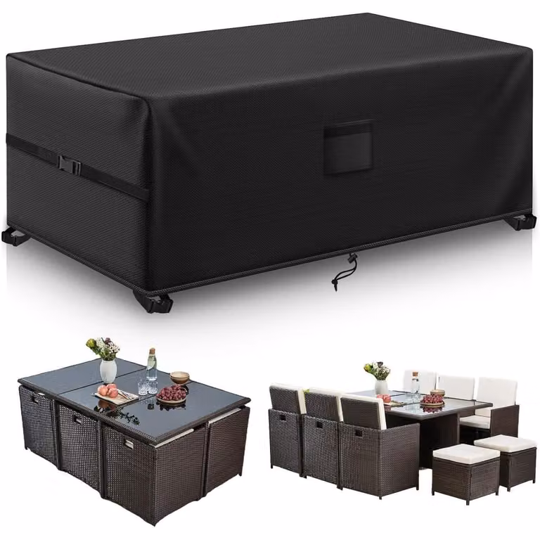 Copertura protettiva per mobili da giardino, dimensioni 200x160x70 cm, impermeabile, resistente al vento, resistente ai raggi UV, tessuto Oxford 420D