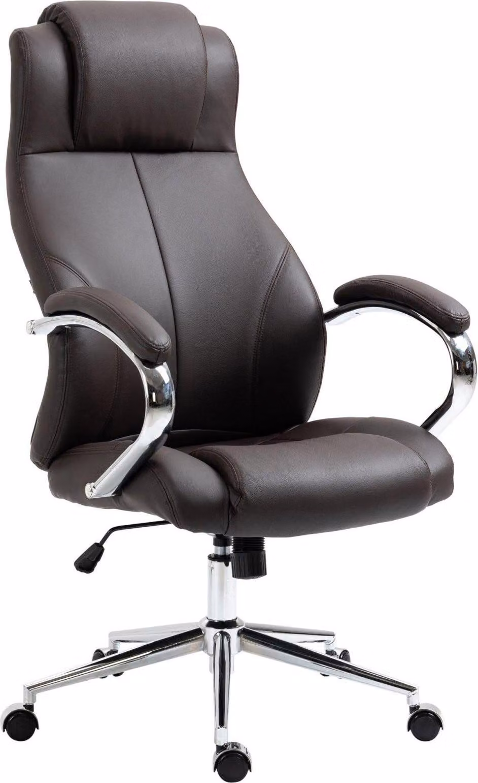 Sedia ergonomica per ufficio, sedia direzionale, sedia imbottita per coniugi - Design senza tempo | Colore: Marrone