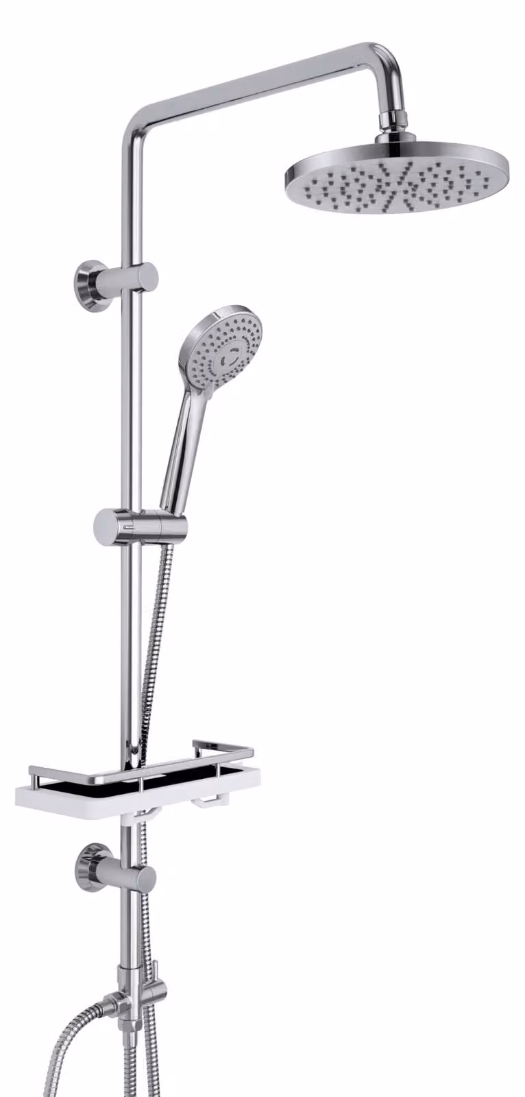 Elzusha - Sistema doccia a pioggia con ripiano e design elegante