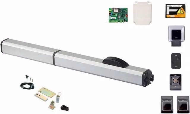 Kit Automazione Cancello Battente FAAC 400 SBS 230V per Anta fino a 7 Metri Colore Argento