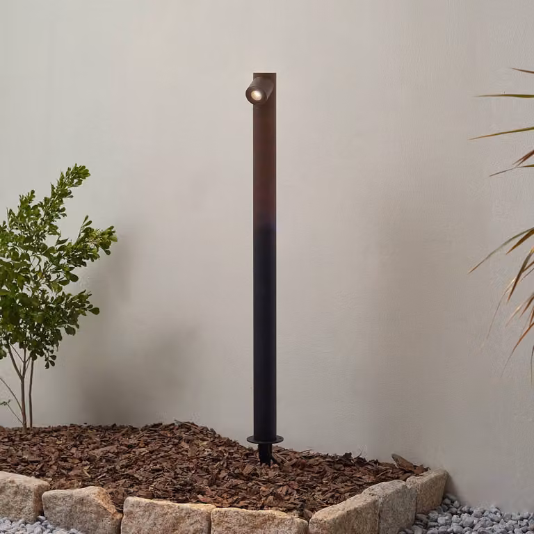 Lampioncino da giardino Luzian Lindby, Nero, Metallo, Moderno, Lampada LED da esterni