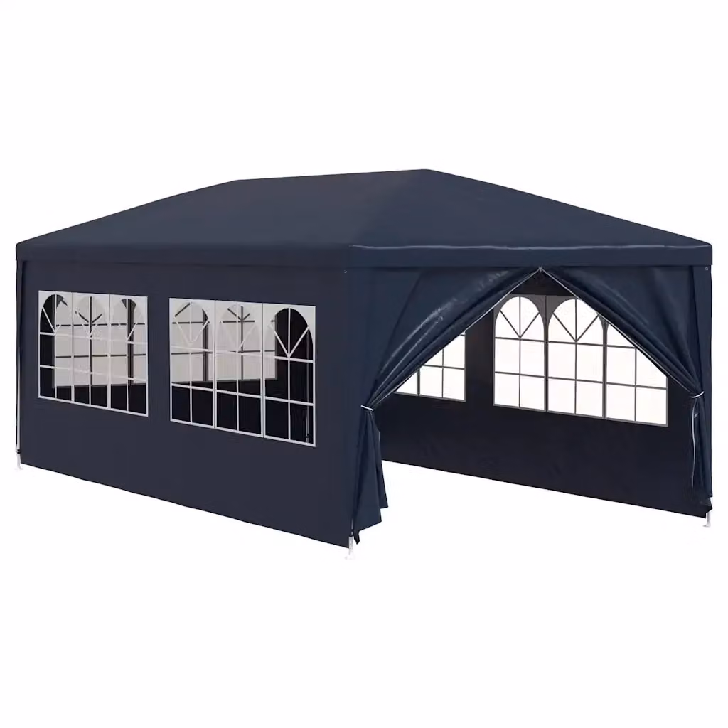 vidaXL Tenda per Feste Blu L: 600 cm, P: 300 cm, H: 255 cm – 2