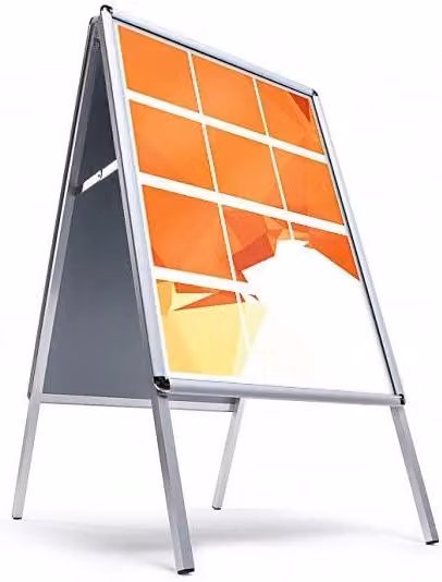 Cornice bifacciale da esterno a cavalletto in alluminio Top Eventi Store L: 100 cm, H: 140 cm – 1