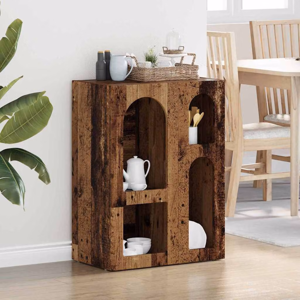 Credenza vidaXL ELST in legno vecchio marrone L: 59 cm, P: 35 cm, H: 80.5 cm