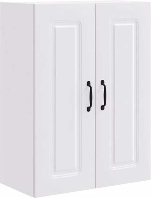 Mobile da cucina moderno HELLOSHOP26 in legno composito bianco con ante a battente L/P/H: 60 x 31 x 80 cm