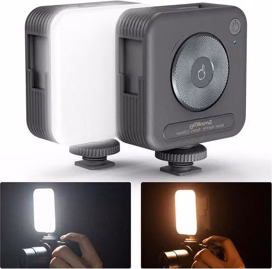 Illuminazione video professionale per set cinematografici - 96 segmenti LED a basso consumo energetico - Per fotografi e produzioni video - Sorgente luminosa portatile con ampia autonomia della batteria - 2200 mAh - Eccellenti possibilità di illuminazione