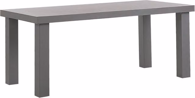 Tavolo da giardino rettangolare BELIANI in cemento grigio opaco L: 180 cm, P: 90 cm, H: 76 cm