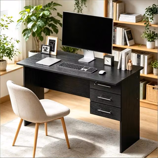 Scrivania da ufficio in legno, scrivania per computer, tavolo da gioco, tavolo da cucito (solo scrivania per computer)