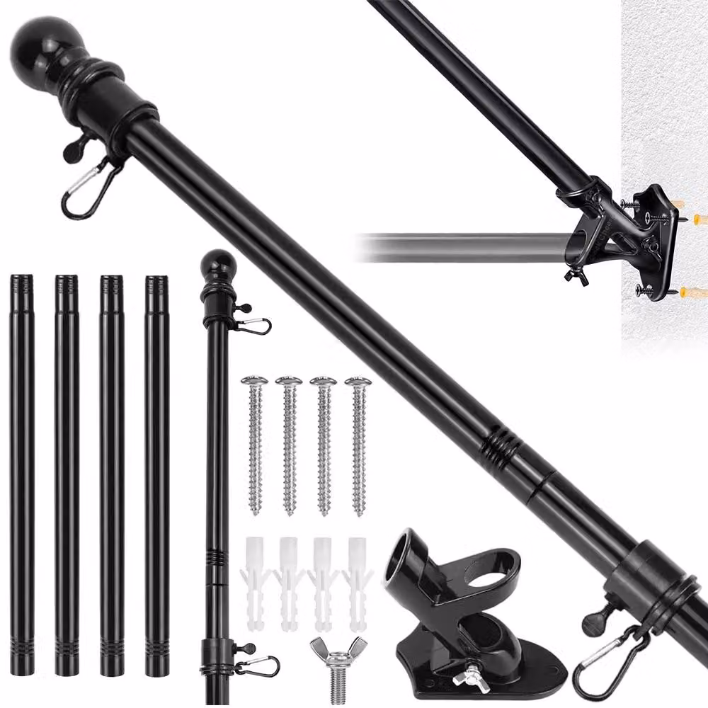 Supporto per bandiera - Accessori per bandiere - Adatto per pali di bandiera da 180 cm - Design che evita aggrovigliamenti - Smontabile - Facile da montare - Adatto per interni ed esterni