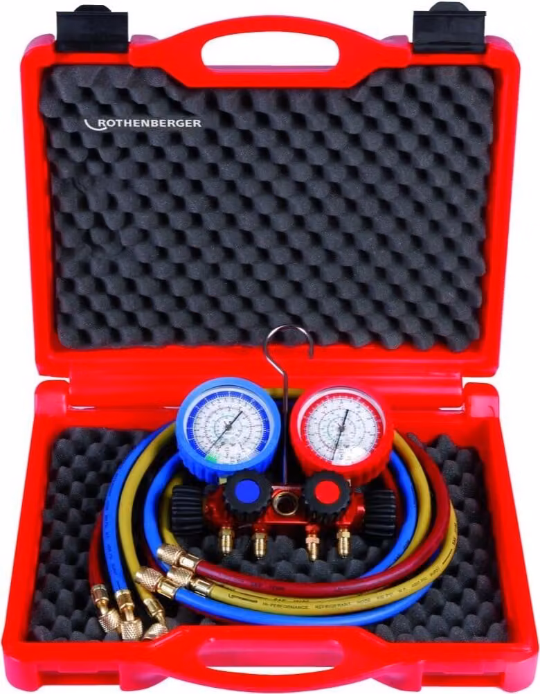 Set di ausilio all'installazione Rothenberger a 4 vie II Plus, R410A e R32