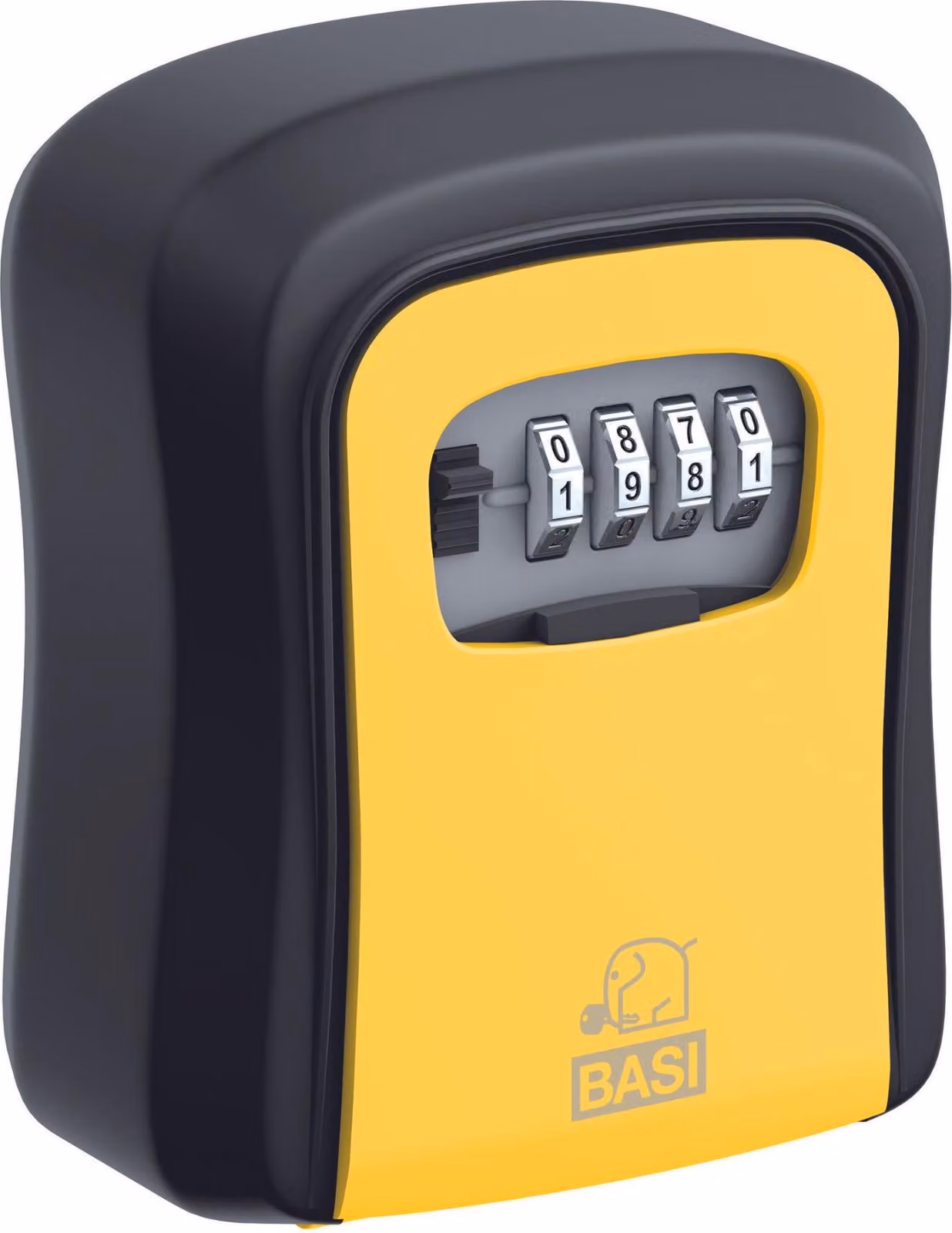 BASI - Cassetta di sicurezza per chiavi - nero-giallo - SSZ 200 - con serratura a combinazione - alluminio