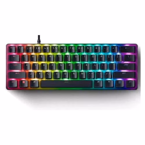 Tastiera Gaming Razer Huntsman Mini con Switch Ottici Purple, Colore Nero e Viola, Connessione USB-C – 4