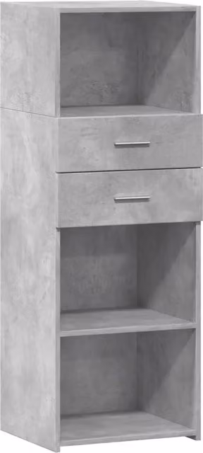 Buffet credenza cassettiera mobiletto mobile contenitore organizer per cucina soggiorno salotto alto 45 x 42,5 x 124 cm legno ingegnerizzato grigio 02_0034443