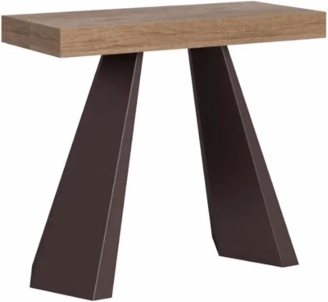 Consolle allungabile Diamante Small Itamoby in abete tinto marrone L/P/H: 90 x 40/190 x 77 cm