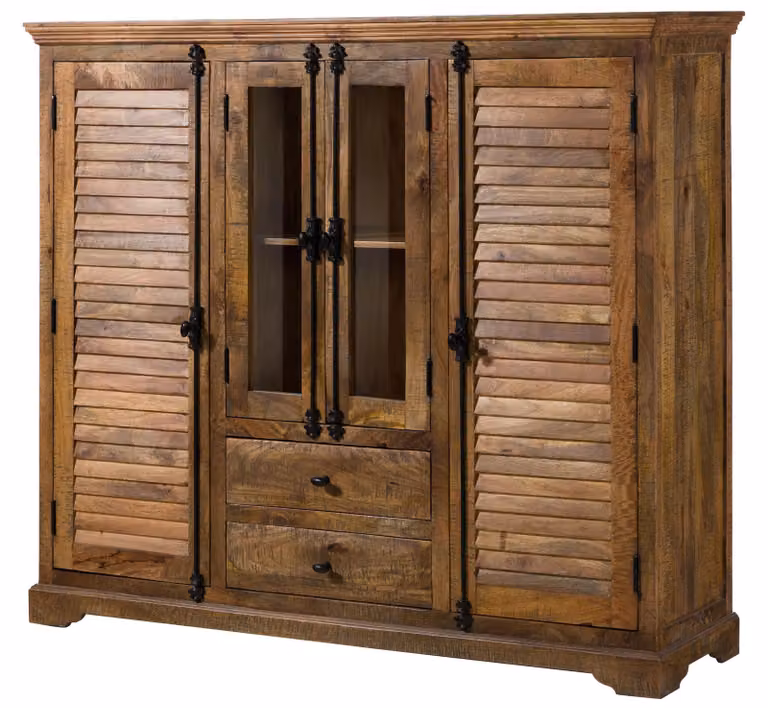 MASSIVMOEBEL24 | RODEZ #126 Madia in legno di mango - oliato / marrone scuro 160x45x140