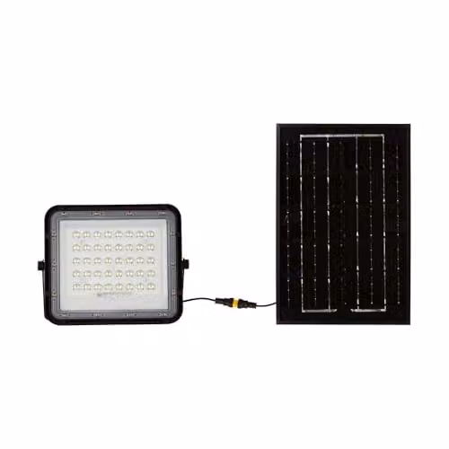 V-TAC Faro LED con Telecomando e Pannello Solare 6W 6400K IP65 Nero