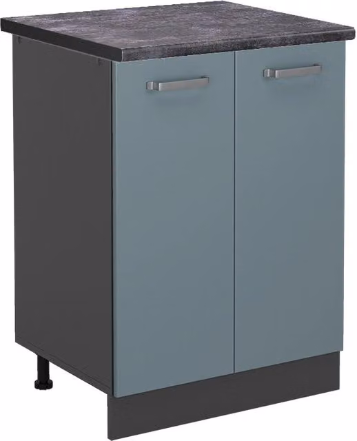 Mobiletto base cucina R-Line Grigio-blu/Antracite 60 cm, PL Antracite Vicco