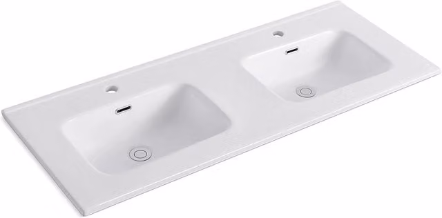 Lavabo Consolle da Appoggio LAV9140DS 141x46 cm in Ceramica Bianco Lucido – Design Elegante e Funzionalità