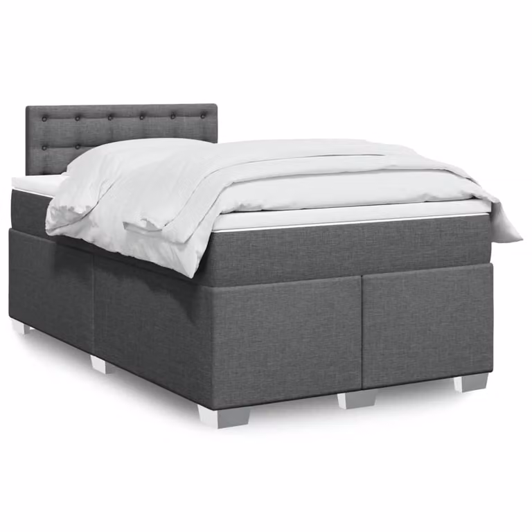 Letto Ibrido vidaXL in Legno di Pino con Materasso Grigio e Bianco L/P/H: 120 x 200 cm