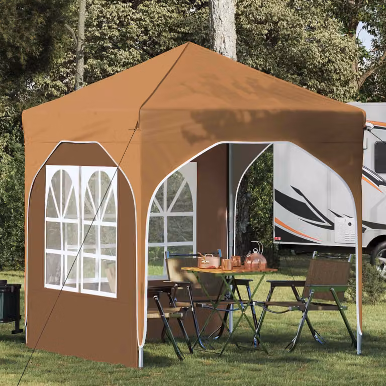 Maison Exclusive - Tenda pop-up per feste, 192 x 192 x 245 cm, color beige
