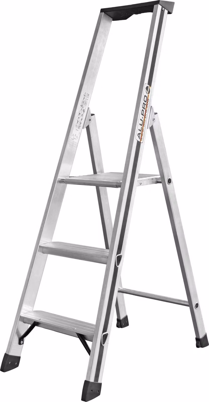 Scaletta Hymer Alu Pro, 3 gradini, altezza verticale 1,25 m, altezza di sbraccio 2,65 m, peso 3,78 kg