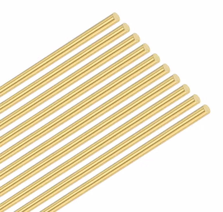 Barre di ottone, 1x300 mm, 10 pezzi, materiale pieno H65, ideali per progetti fai-da-te e modellismo