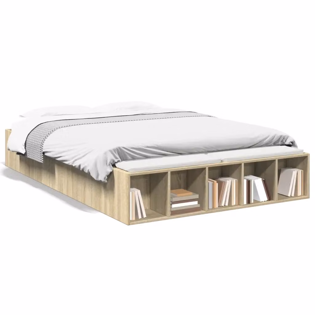 Giroletto vidaXL in Rovere Sonoma e Legno Multistrato, L: 135 cm, P: 190 cm – 2