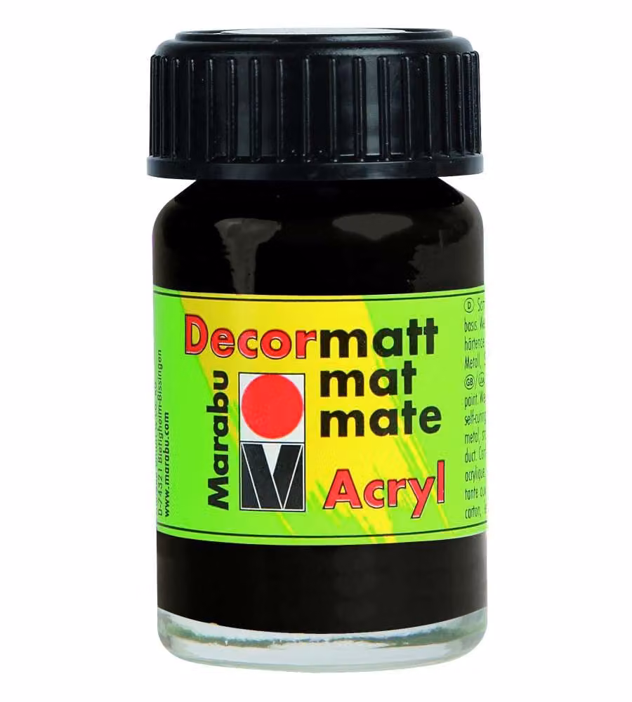 Decormatt Acryl Marabu 15 ml Nero