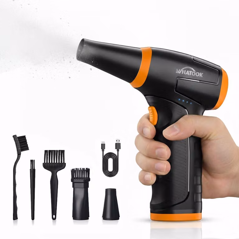 Mini soffiante elettrica, con 3 velocità, 150.000 giri al minuto, batteria da 8000 mAh, con illuminazione a LED