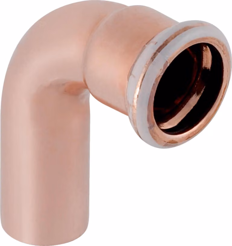 Geberit GE Mapress, rame, curva, estremità inseribile, 90 gr., d35mm, 1 pz.