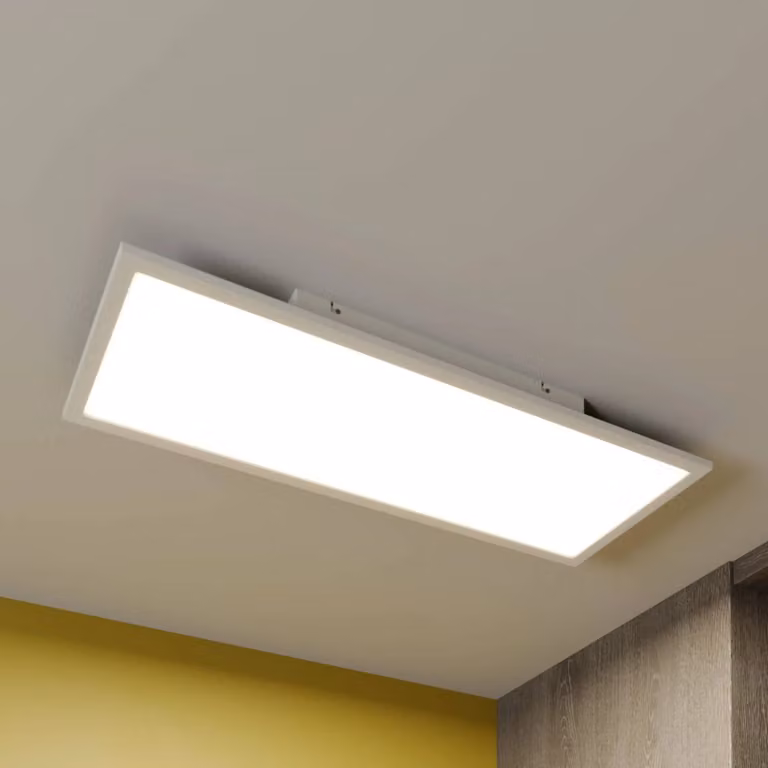 Plafoniera a LED Luay Lindby, dimmerabile, Bianco / Opale, Cucina, Plastica, Moderno, Plafoniera LED