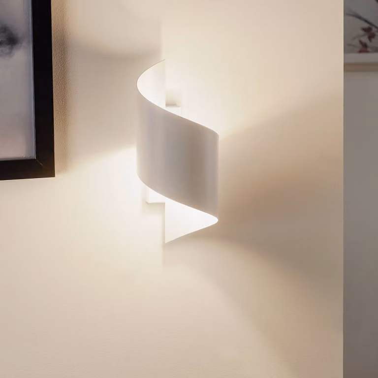 Applique da parete Spiner EMIBIG LIGHTING, dimmerabile, Bianco / Opale, Soggiorno / Sala da pranzo, Metallo, Moderno, Applique