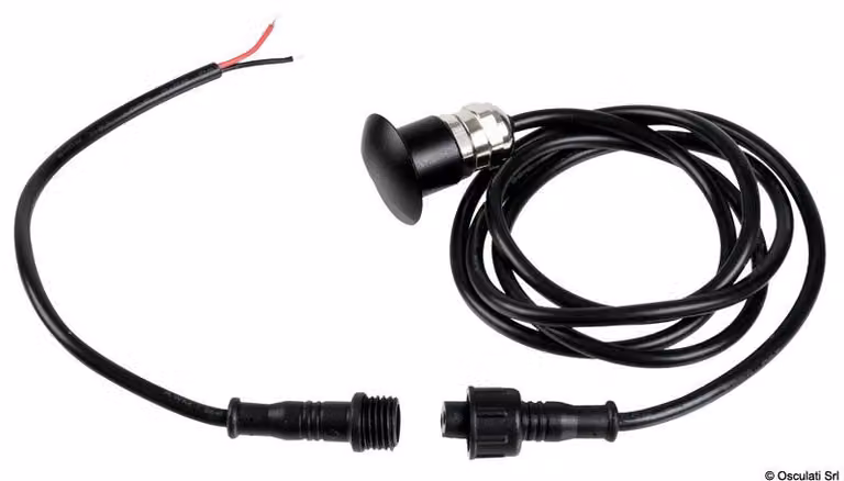 Lampada da soffitto a LED blu, corpo nero opaco Osculati 13.182.11
