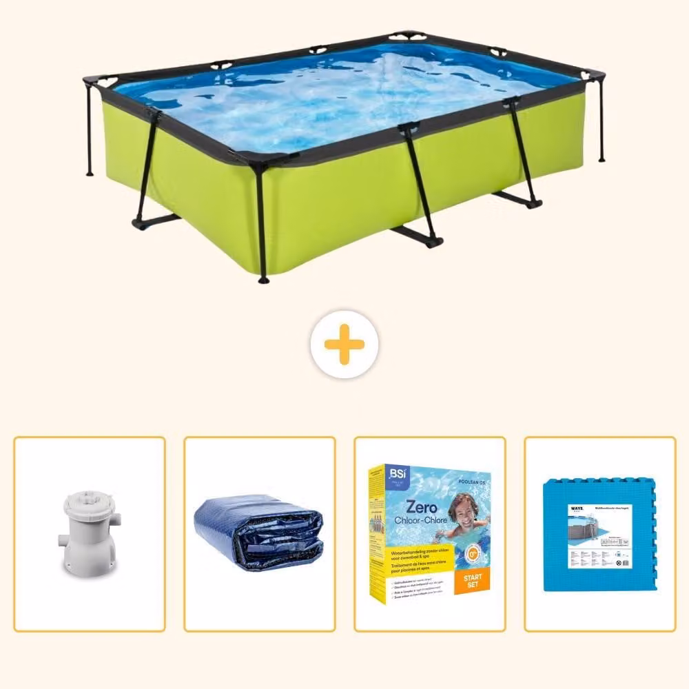 Piscina fuori terra rettangolare - 300x200x65 cm - 5 pezzi - Modello SCB9