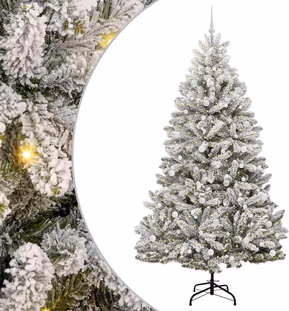 Albero di Natale artificiale con 300 LED Verde e Bianco 240 cm