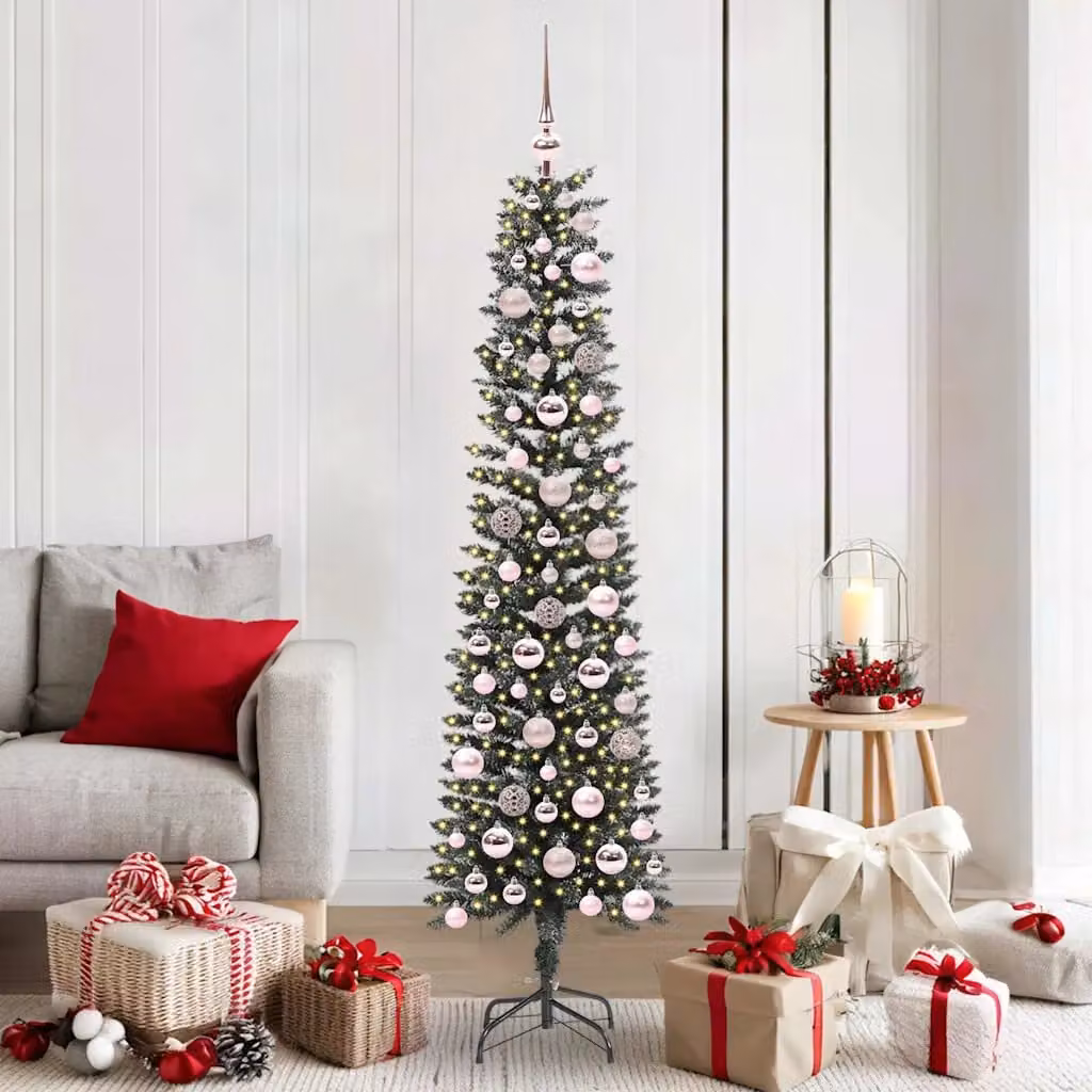 Albero di Natale artificiale verde vidaXL con 300 LED luce bianca calda, Altezza: 180 cm