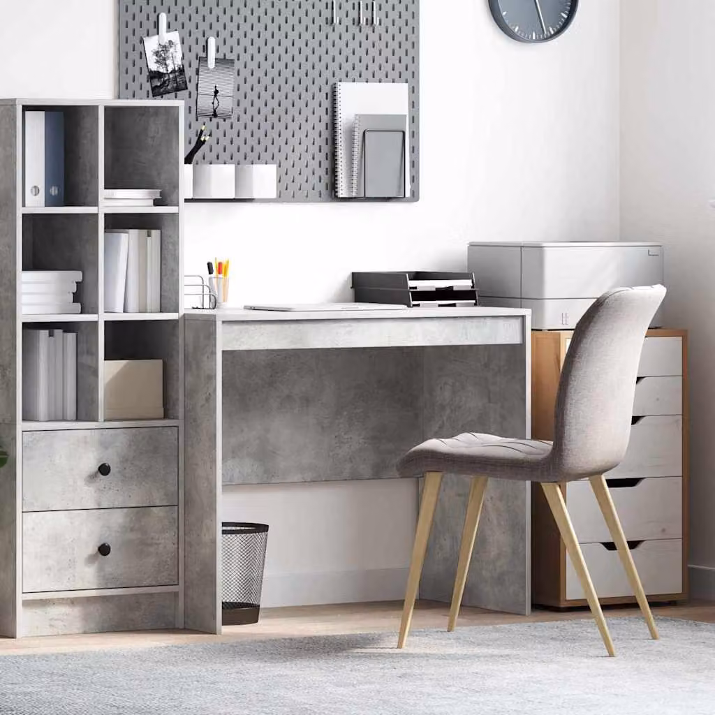 Maison Exclusive - Scrivania in cemento grigio 90 x 50 x 76 cm