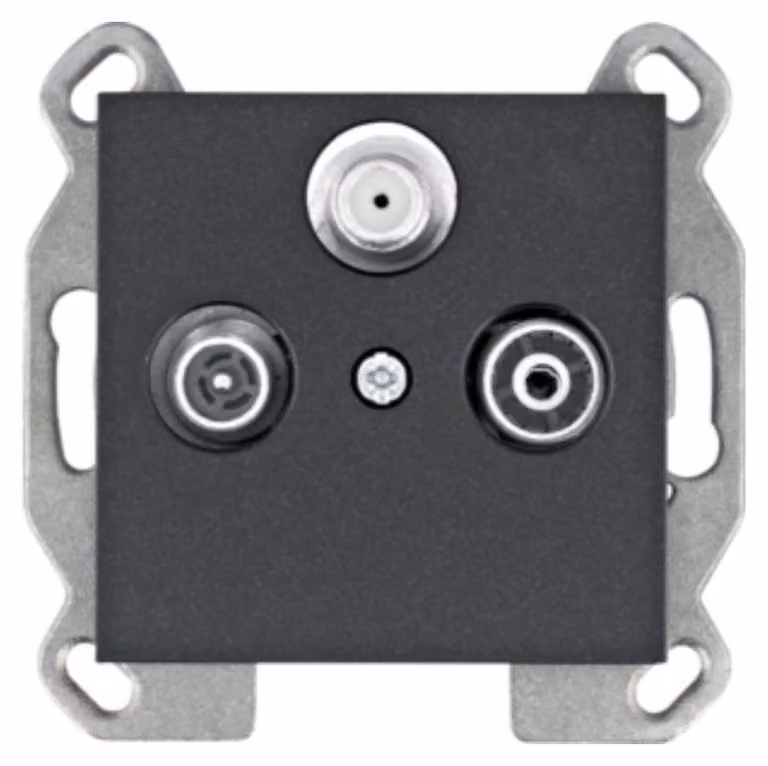 Presa RTV - Terminazione SAT, nera WL3113 Lumina Hager