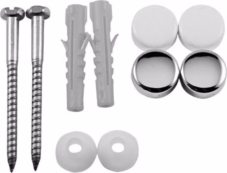 Duravit Capuchons de fixation blanc et chrome, 0067011000, 0067011000