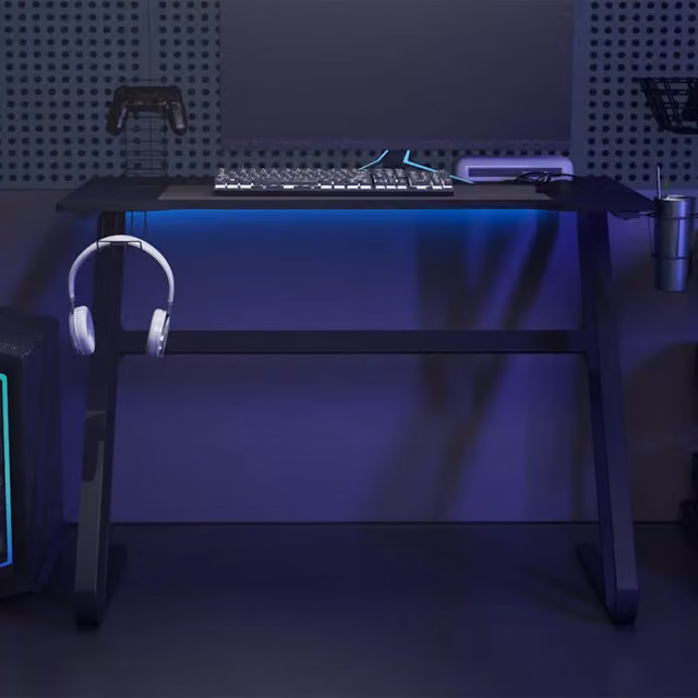 Scrivania da Gaming vidaXL Nera con Struttura a X e Piano in MDF Opaco L: 110 cm, P: 60 cm, H: 75 cm