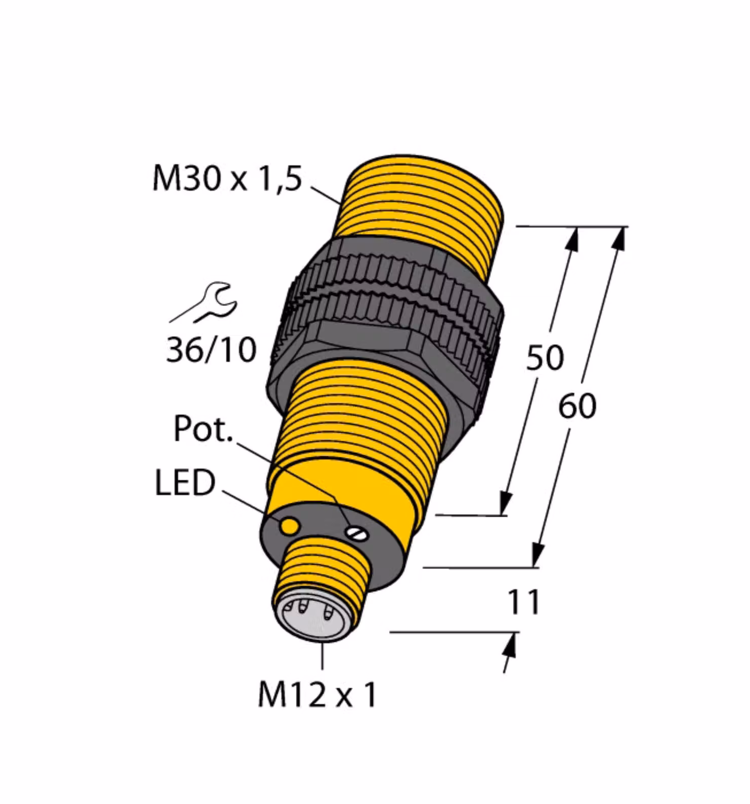 Turck 2506100 - BC10-S30-VP4X-H1141, sensore Kapazitiver