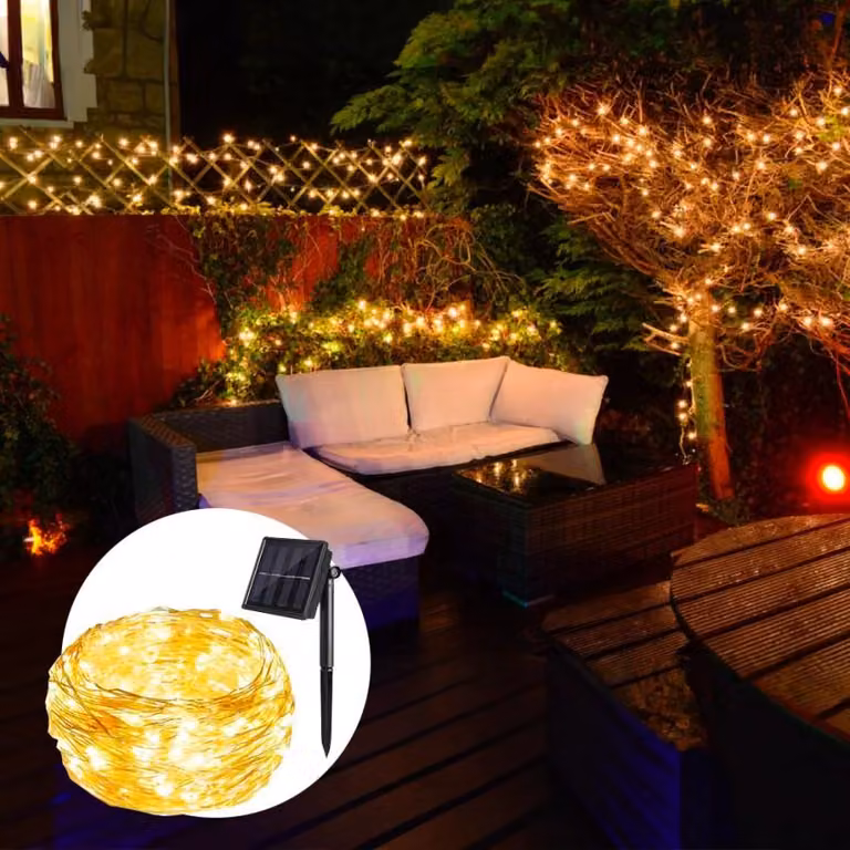 Fata luci solare 200 LED Natale giardino, balcone, partito NestX
