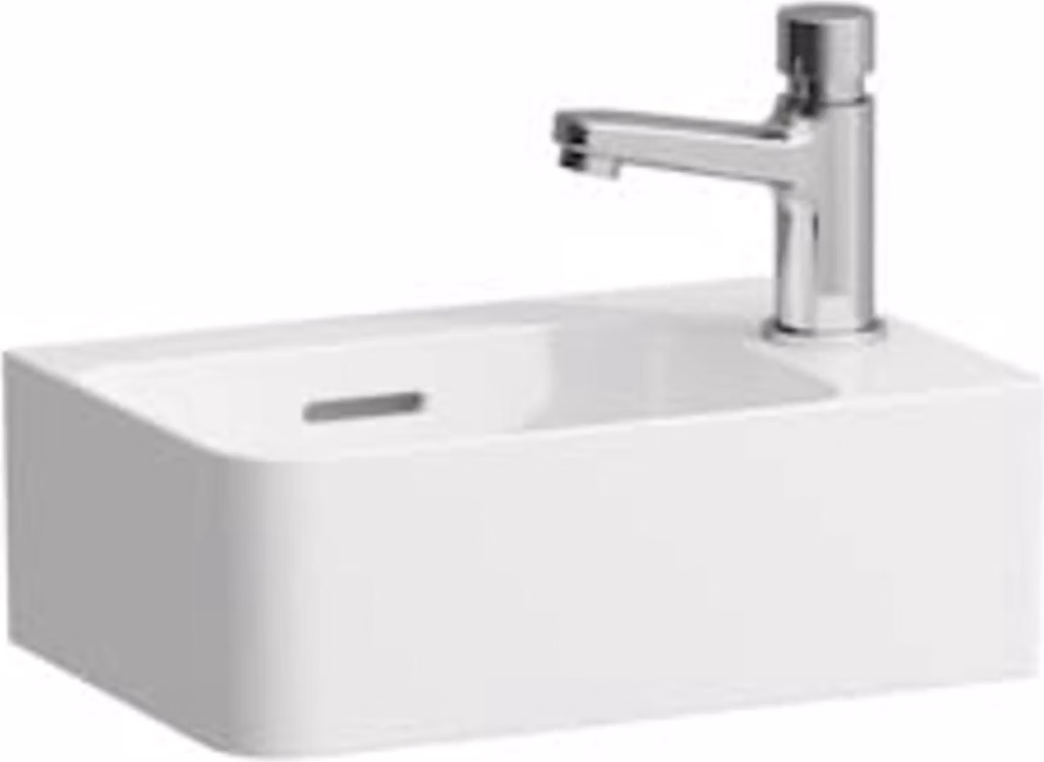LAUFEN VAL lave-mains, 1 trou de robinetterie à droite, avec trop-plein, 340x220mm, H8152800001061, H8152800001061