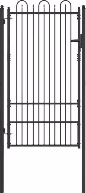Cancello per recinzione HORST 100 x 175 cm Acciaio Nero CFW8311145