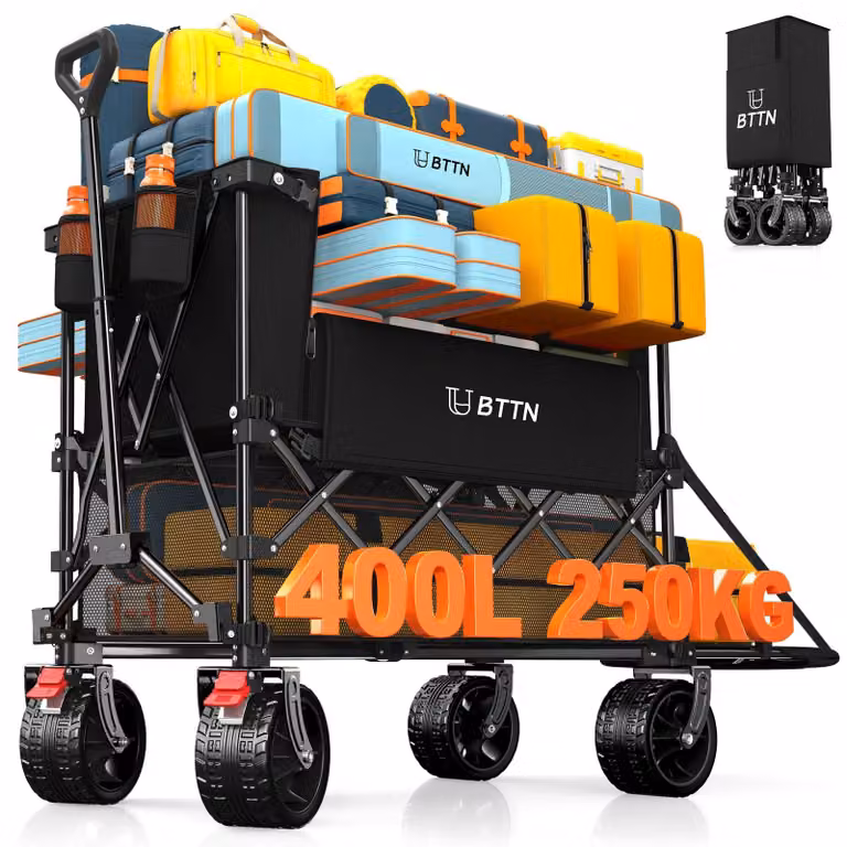 Omgoods - Carrello pieghevole con una capacità di 400 litri