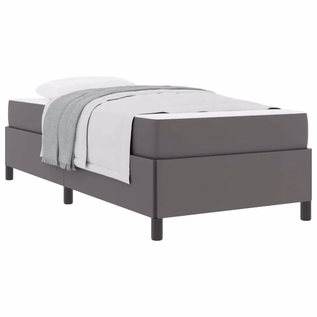 Letto moderno con materasso vidaXL in tessuto grigio L: 100 cm, P: 200 cm, H: 55 cm – 2